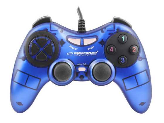 ESPERANZA GAMEPAD PC USB FIGHTER NIEBIESKI