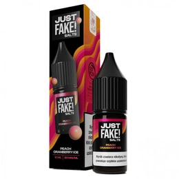 E-liquid JustFAKE! Salts 10ml Peach Cranberry ICE 20mg