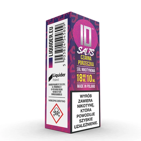 E-liquid ID SALTS 10ml - Czarna Porzeczka 18mg