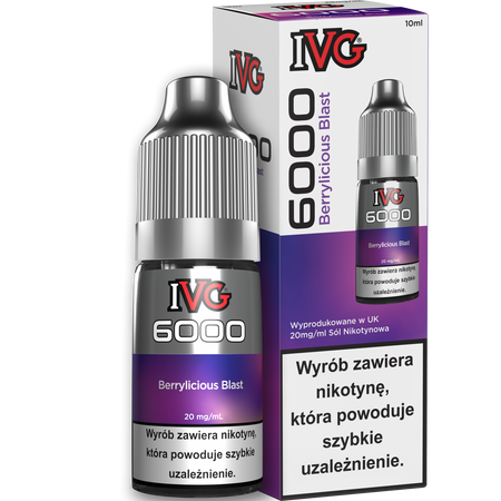 Liquid IVG 6000 Nicotine Salt 10ml - Berrylicious Blast 20mg