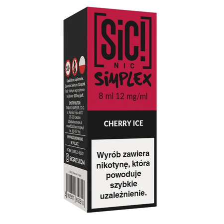 Liquid SIC! NIC 8ml - Cherry Ice 12mg