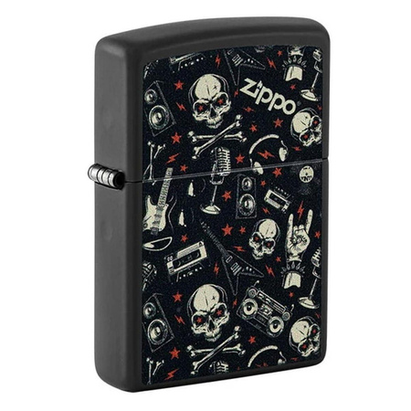 Feuerzeug ZIPPO - GRUNT PATTERN WITH SKULLS