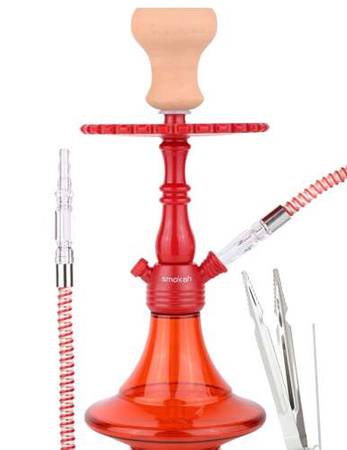 Wasserpfeife Smokah Drum Acryl Wasserpfeife Red
