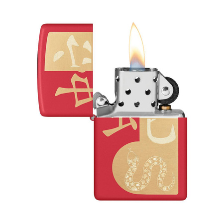 Feuerzeug ZIPPO - YEAR OF THE SNAKE 2025 RED MATTE