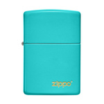 Feuerzeug ZIPPO - FLAT TURQUOISE LASERED LOGO