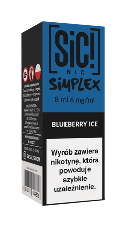 Liquid SIC! NIC 8ml - Blueberry Ice 6mg