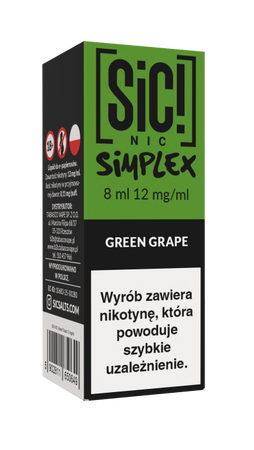 Liquid SIC! NIC 8ml - Green Grape Ice 12mg
