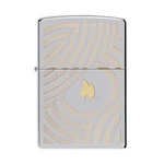 Zapalniczka ZIPPO - GOLDEN FLAME AND CIRCLES CHROME