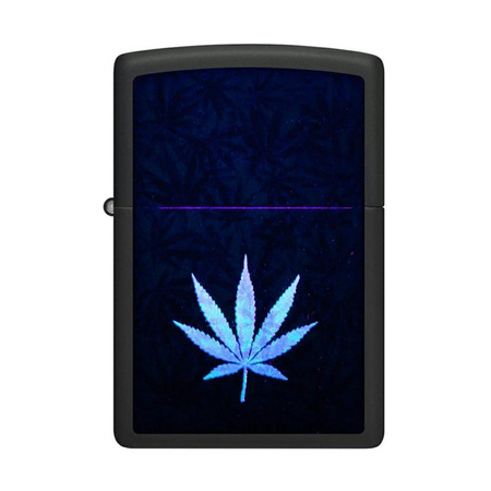 Feuerzeug ZIPPO - CANNABIS DESIGN BLACK MATTE