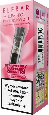 Cartridge ELFBAR Elfa Pro Pod Strawberry Raspberry Cherry Ice 20mg 2ml