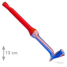 Glass pipe 01 - Bent (12cm)