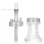 Waterpipe Aladin 2Go Alu Silver + Case
