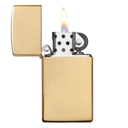 Feuerzeug ZIPPO - SLIM BRASS HIGH POLISHED