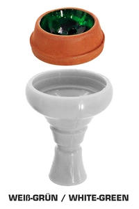 Cybuch Masta KAYA Sylikonowy Hydra X Biały Zielony