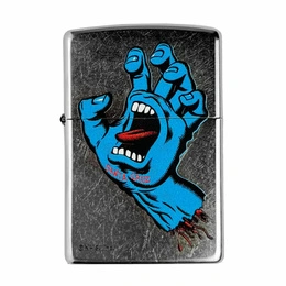 Lighter SEL-ZIPPO - SANTA CRUZ BLUE HAND