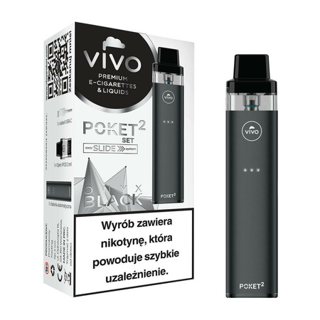 E-Zigarette POD VIVO Poket 2 Open Black ohne Verdampferkopf