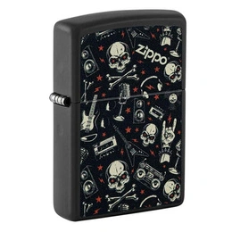 Lighter ZIPPO - GRUNT PATTERN WITH SKULLS