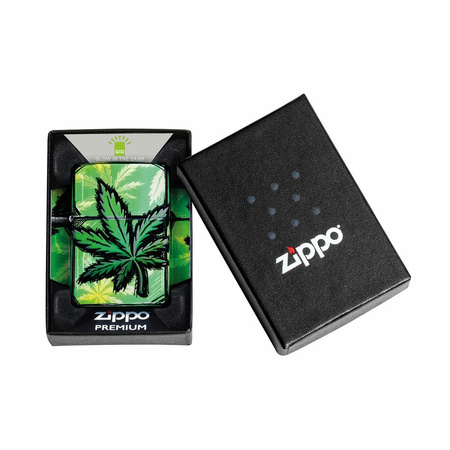 Feuerzeug ZIPPO - GLOWING CANNABIS MATTE