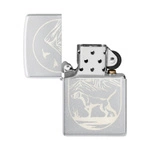 ZIPPO - Hunting Dog Satin Chrome