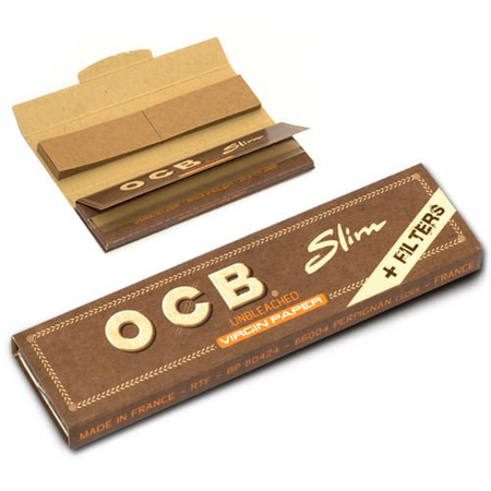 Zigarettenpapier OCB Virgin Brown Slim KS + Filtry