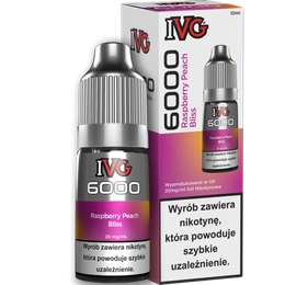 Liquid IVG 6000 Nicotine Salt 10ml - Raspberry Peach Bliss 20mg