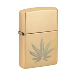 ZIPPO - Cannabis Leaf Brass Polished