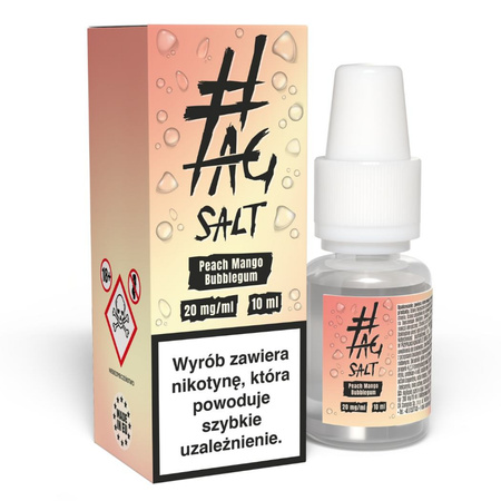 Liquid #TAG Salt Drinks 10ml - Peach Mango Bubblegum 20mg
