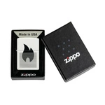 Zapalniczka ZIPPO - BLACK FLAME WHITE MATTE