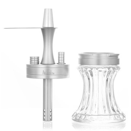 Wasserpfeife Aladin 2Go Alu Silver + Case