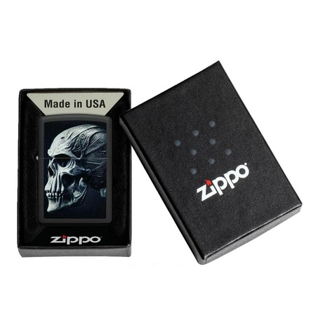 ZIPPO - Cyberpunk Skull Black Matte