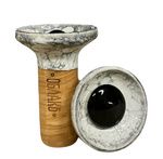 Shisha-Kopf Oblako Flow Black On White/Black Marble