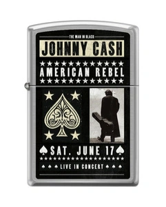 Lighter ZIPPO - JOHNNY CASH BRUSHED CHROME