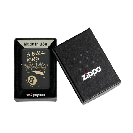Zapalniczka ZIPPO - 8 BALL KING BLACK MATTE