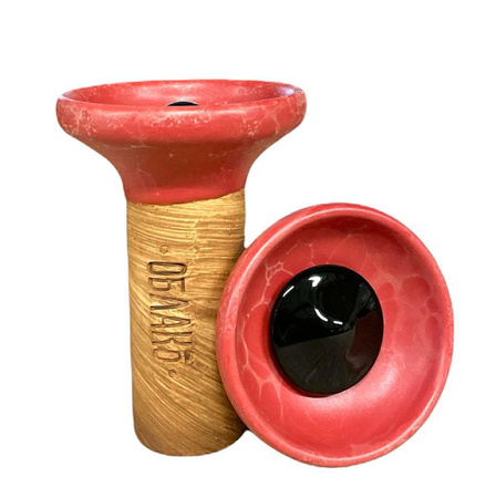 Shisha-Kopf Oblako Flow Black On Red Matte/White Marble