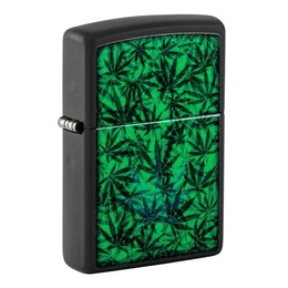 Lighter ZIPPO - CANNABIS DESIGN BLACK MATTE
