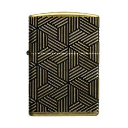ZIPPO - Art Deco Pattern Antique Brass