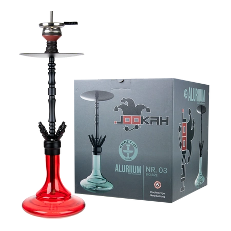 Fajka Wodna Jookah Aluriium Nr. 03 Big Size Black/Red