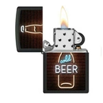 ZIPPO - Beer Sign Black Matte