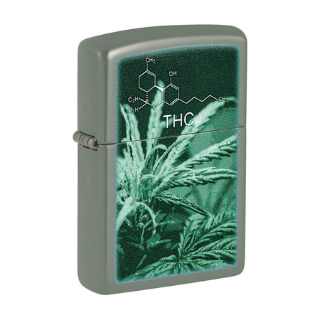 Feuerzeug ZIPPO - THC CANNABIS LEAVES MATTE
