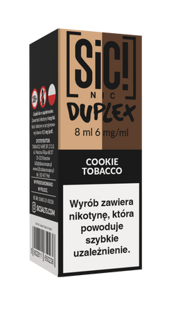 Liquid SIC! NIC 8ml - Cookie Tobacco 6mg