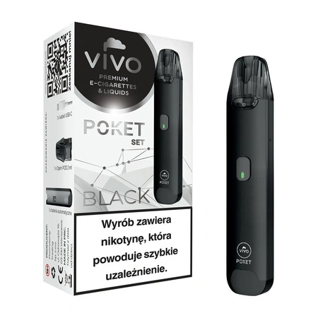 E-Cigarette POD VIVO Poket Open Black without a coil