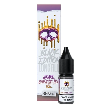 Longfill Dark Line Black Edition 9ml - GRAPE CHINESE TEA ICE