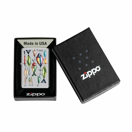 ZIPPO - Fishing Hooks Chrome
