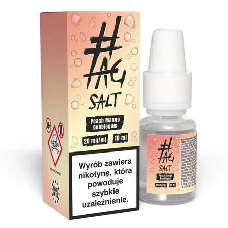 E-liquid #TAG Salt Drinks 10ml - Peach Mango Bubblegum 20mg