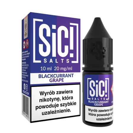 Liquid SIC! Salt 10ml - Blackcurrant Grape 20mg