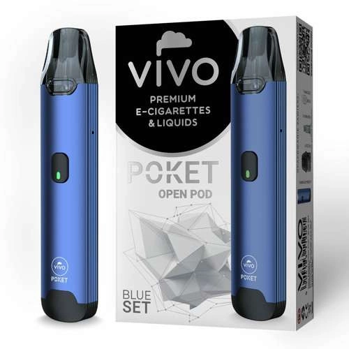 E-Zigarette POD VIVO Poket Open Blue Blau | E-Zigaretten \ E-Zigaretten-Pod  \ Vivo | ShishaSklep.pl - Najlepsze fajki wodne - tytonie - melasy