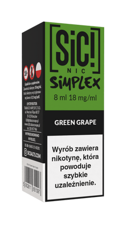 Liquid SIC! NIC 8ml - Green Grape Ice 18mg