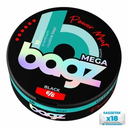 Nicotine sachets BAGZ Power Mint 6/6 BLACK MEGA