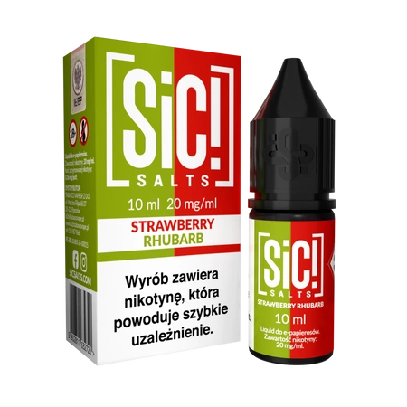 E-liquid SIC! Salt 10ml - Strawberry Rhubarb 20mg