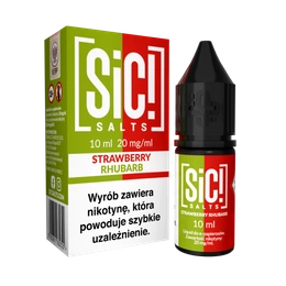 E-liquid SIC! Salt 10ml - Strawberry Rhubarb 20mg